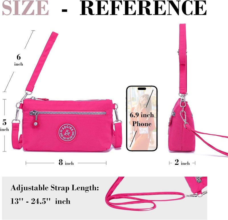 AOCINA Small Wristlet Wallet for Women RFID Blocking Crossbody Purse Gifts for Valentines Day Nylon Cell Phone Purses - Image 4